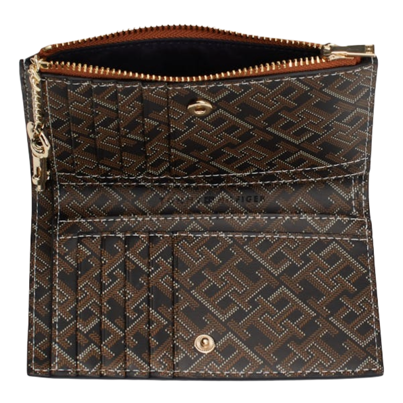Tommy Hilfiger Monoplay Slim Purse Black/Brown Women's