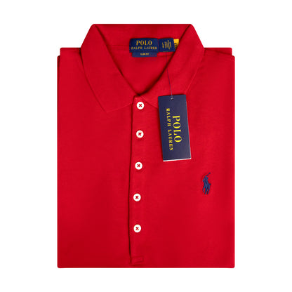 Ralph Lauren Polo Women's Slim Fit Stretch Polo Shirt Red