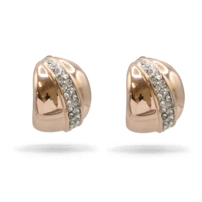 Buckley London Rose Gold Plated Crystal Set Mini Hoop Earrings E2092