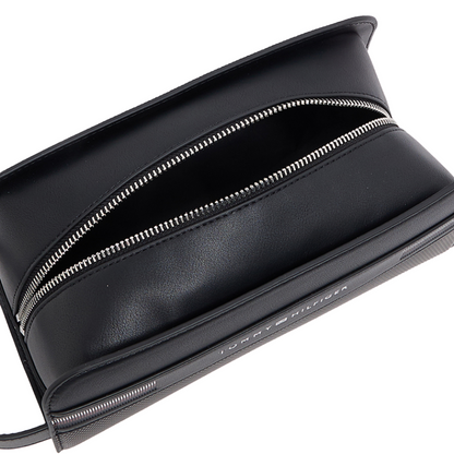 Tommy Hilfiger Men's Textured Black Toiletry Washbag