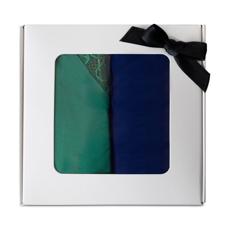 Victoria's Secret Very Cheeky Green & Blue Knickers Set of 2 - Medium