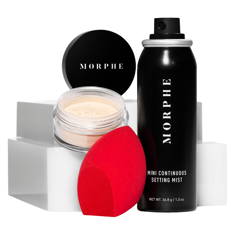 Morphe Complexion Obsessions Set Mini Setting Mist Mini Setting Powder & Sponge