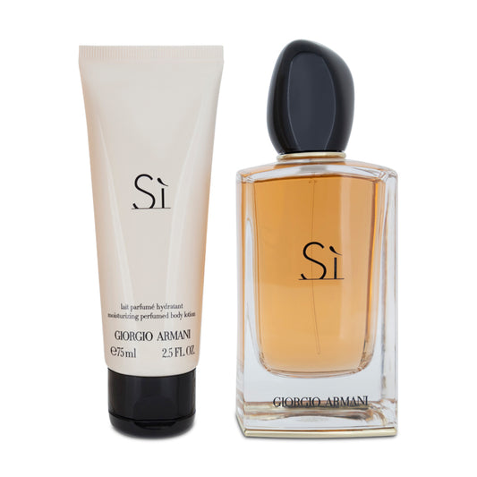 Giorgio Armani Si 100ml Eau De Parfum & 75ml Body Lotion Gift Set