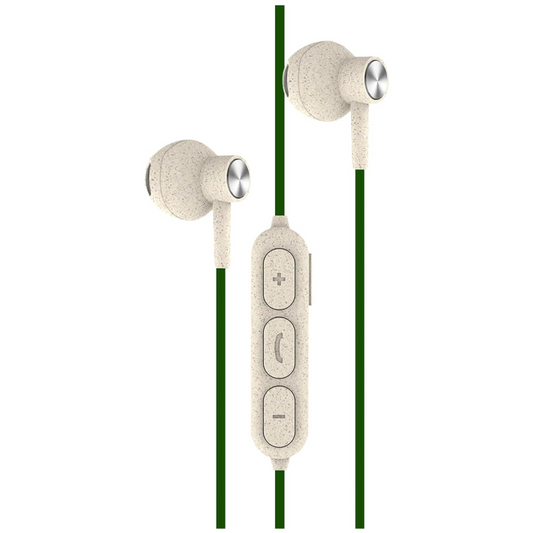 Bitmore Aural Buds Bluetooth Earphones - Green Cable (Blemished Box)