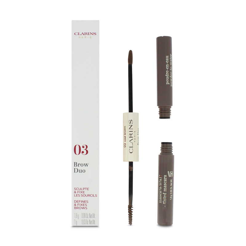 Clarins Brow Duo Defines & Fixes Brow 03 Cool Brown