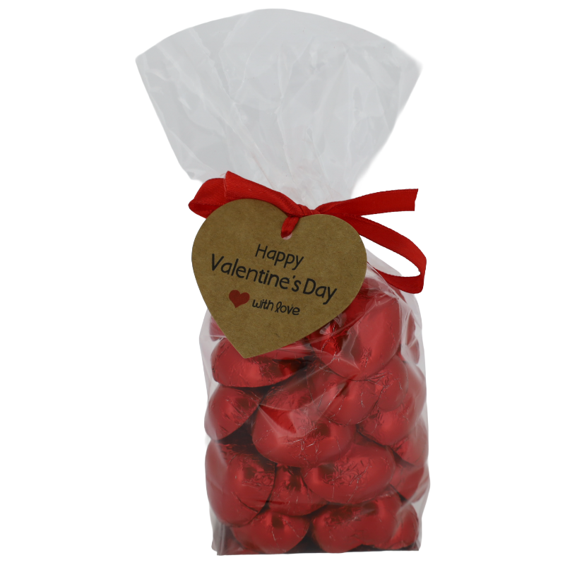Valentines Luxury Swiss Milk Chocolate Red Hearts X30