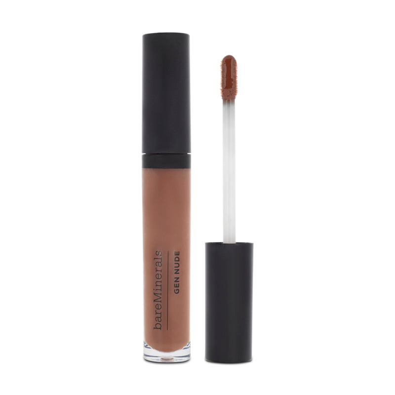 bareMinerals Gen Nude Lip Lacquer Brown Liquid Lipstick - Hype (Blemished Box)