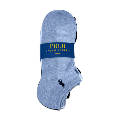 Ralph Lauren Polo Sneaker Socks 6 Pairs Assorted One Size