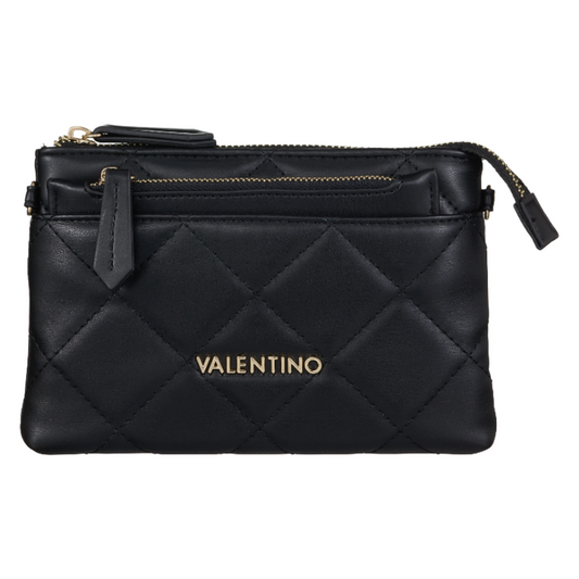 Mario Valentino Ocarina Small Quilted Shoulder Bag Black Women's
