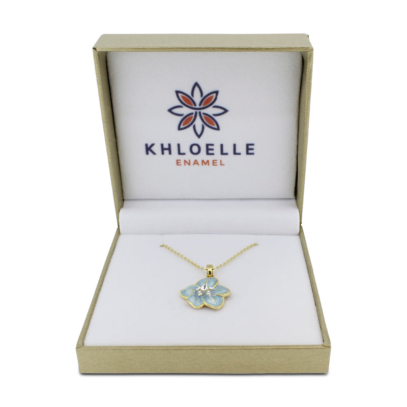 Khloelle Gold & Blue Flower Necklace LC0070852