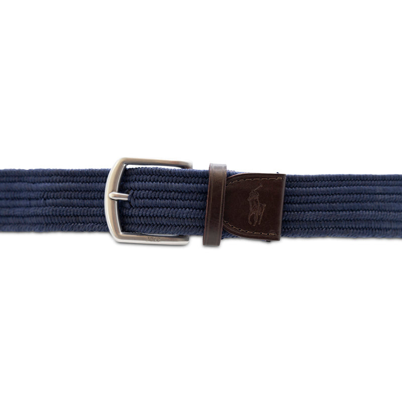 Ralph Lauren Polo Belt 35mm Navy Braid Stretch