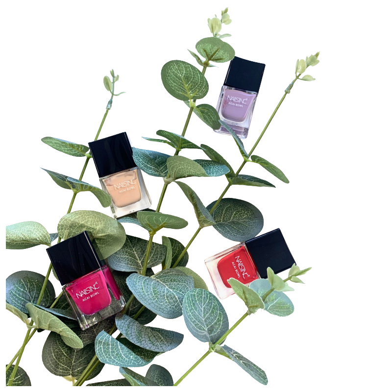 Nails Inc Nail Polish Set Red Pink Neutral Lilac 4 x 5ml