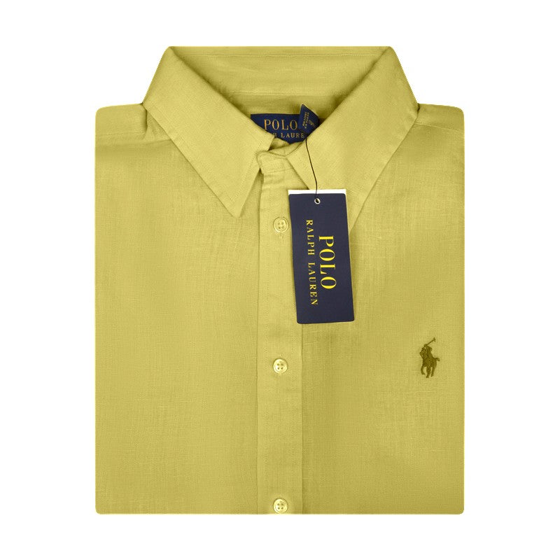 Ralph Lauren Women's Polo Relaxed Fit Shirt Banana Peel