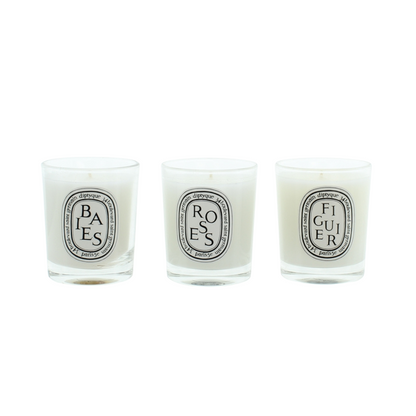 Diptyque Set Of Three 3 x 70g Scented Candles Baies Roses Figuier Set