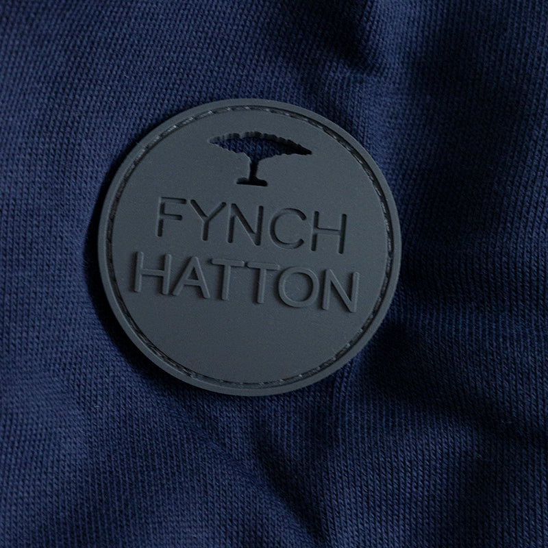 Fynch-Hatton Textilien Mens Navy Blue Jacket 100% Cotton