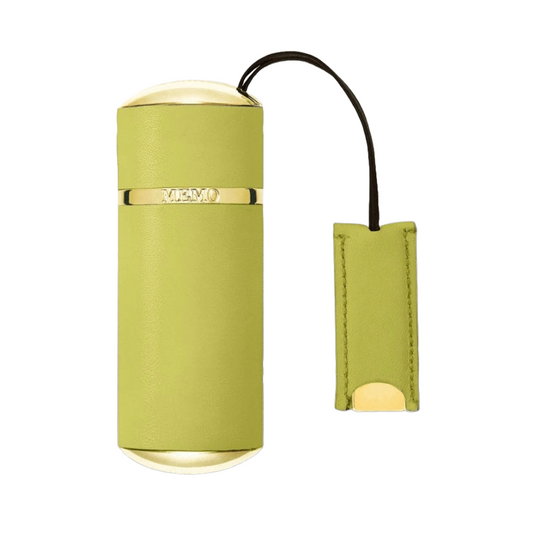 Memo Paris Leather Covered Travel Case For Perfume Mossy Khaki Green