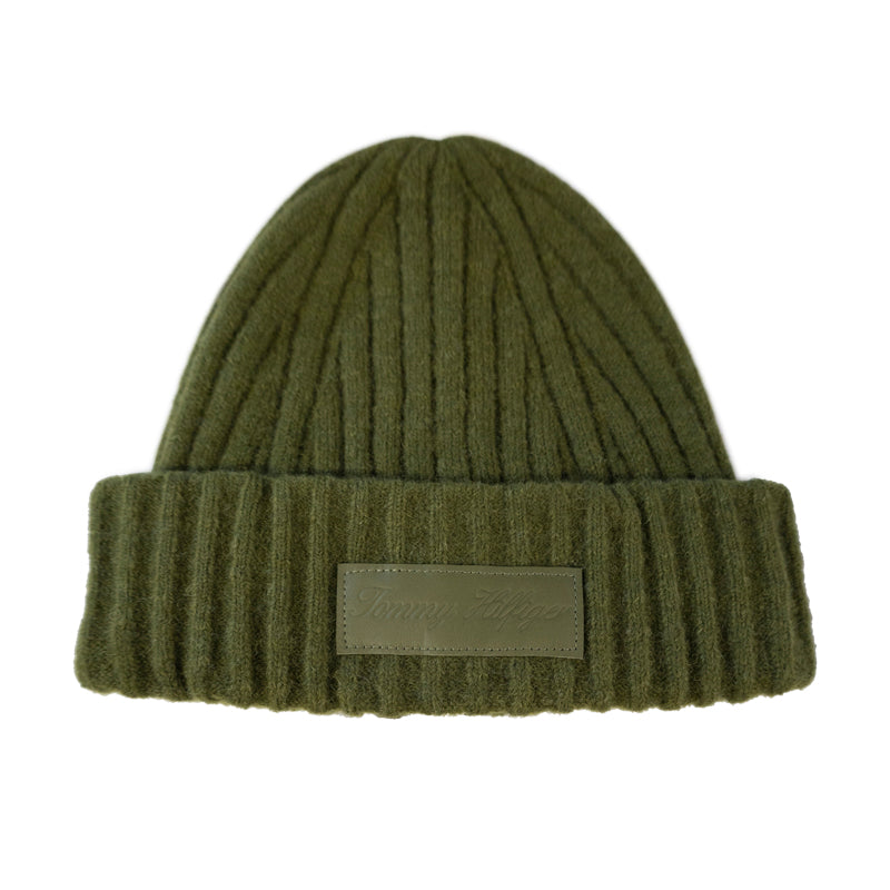 Tommy Hilfiger Women's Twist Beanie Hat Green One Size