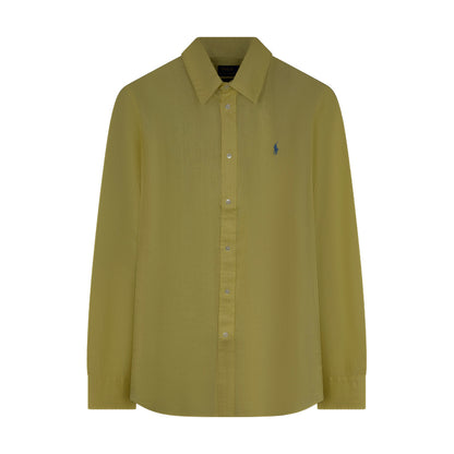 Ralph Lauren Women's Polo Relaxed Fit Shirt Banana Peel