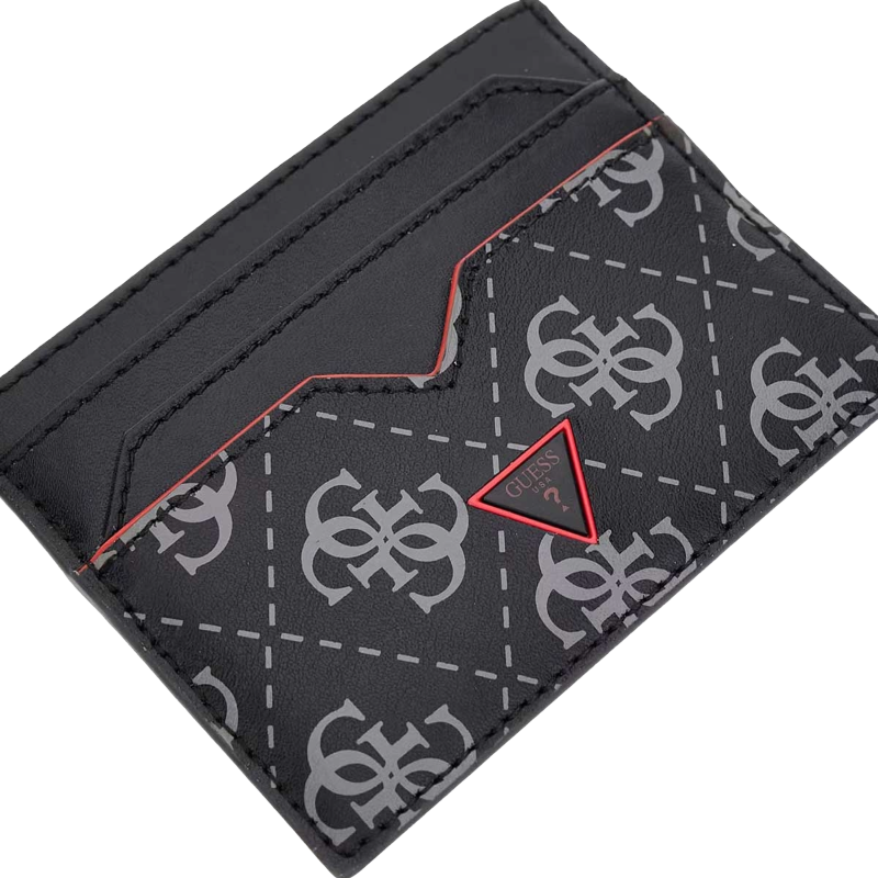 Guess Men's Card Holder Dark Black 100% Leather SMMIRVLEA50 