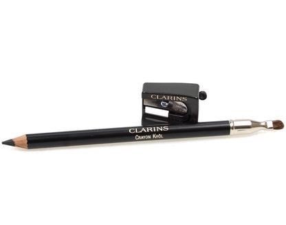 Clarins Crayon Khol Long Lasting Eye Pencil With Brush And Sharpener - 01 Carbon Black (Blemished Box)