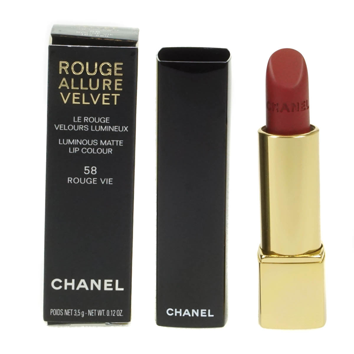 Chanel Rouge Allure Velvet Luminous Matte Lip Colour 58 Rouge Vie