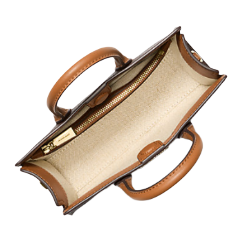 Michael Kors Scarlett Small Leather Crossbody Handbag Bag Brown/Acorn