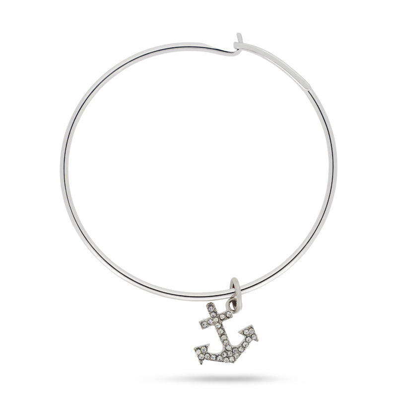 Lovita Silver Charm Bangle Anchors Away