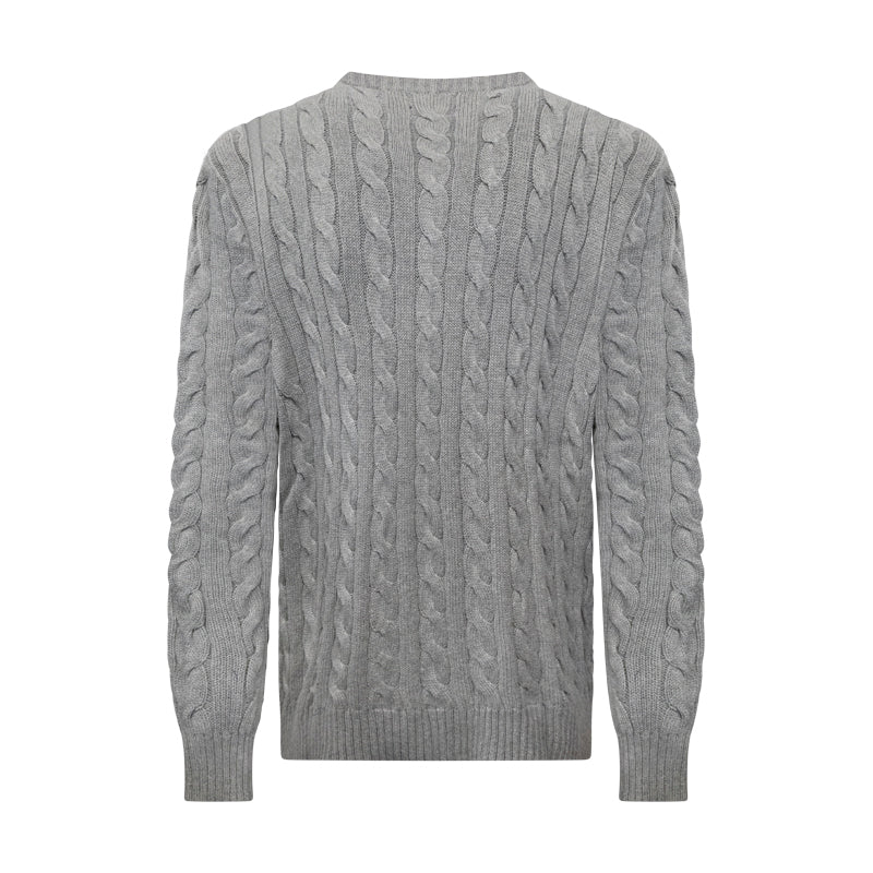 Ralph Lauren Mens Classic Grey Jumper 100% Cotton