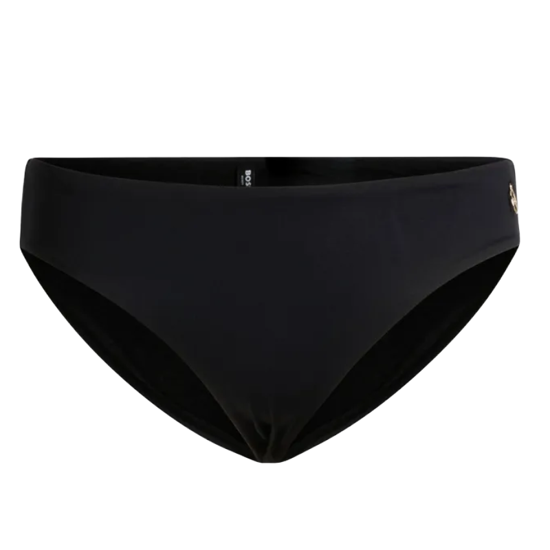 Hugo Boss Bella Brief Logo Charm Women's Bikini Briefs Black Swimwear