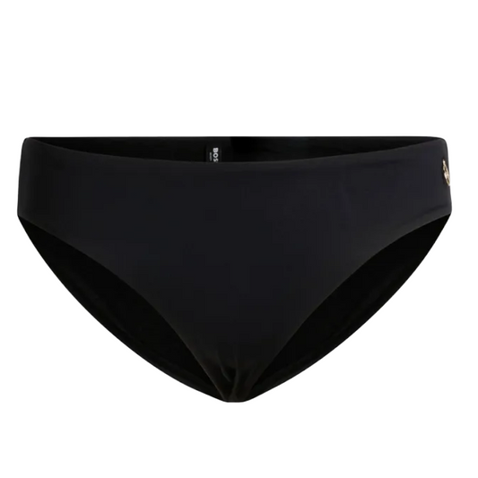 Hugo Boss Bella Brief Logo Charm Women's Bikini Briefs Black Swimwear