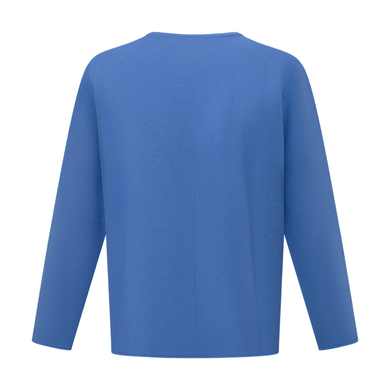 Fynch-Hatton Knitted Women's V-Neck Jumper Sky Blue