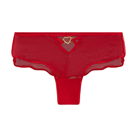 Victoria's Secret Cheeky Knickers Heart Buckle Red Medium