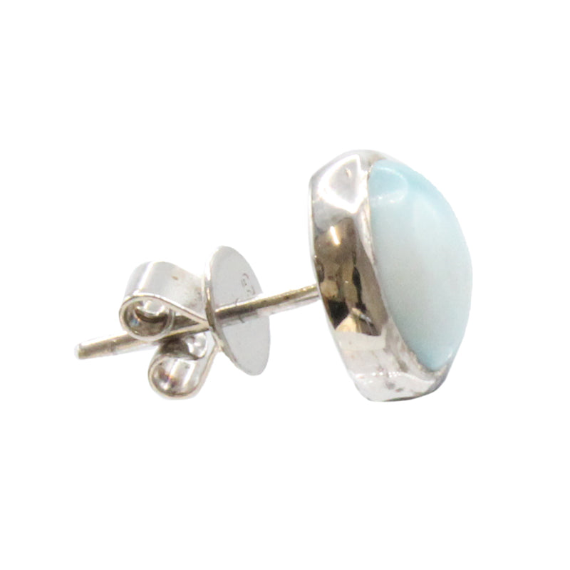 Marahlago Round Post Larimar Earrings