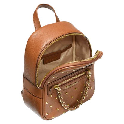 Michael Kors Elliot Extra Small Studded Leather Backpack Brown