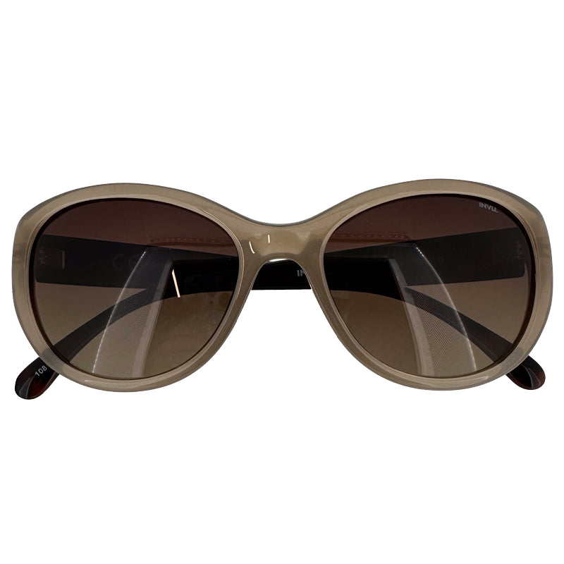 Invu Beige/Demi Gradient Brown Unisex Sunglasses B2509C