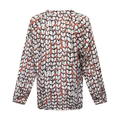Fynch-Hatton Women's Blouse Coral Multi Colour Pattern