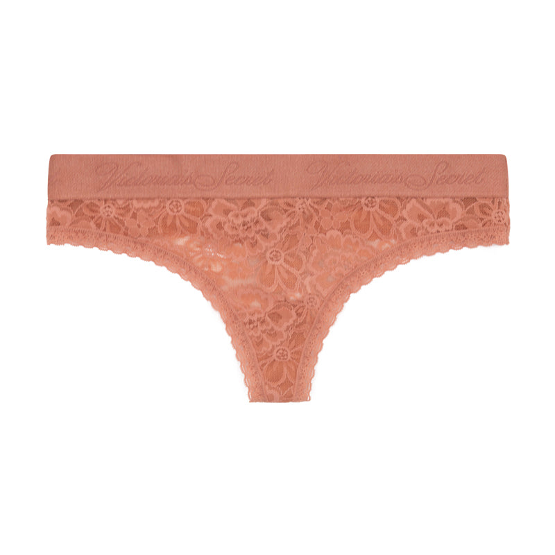 Victoria's Secret Lacie Thong Copper Pink Small