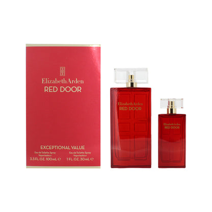 Elizabeth Arden Red Door Eau De Toilette 100ml & 30ml Gift Set (Blemished Box)