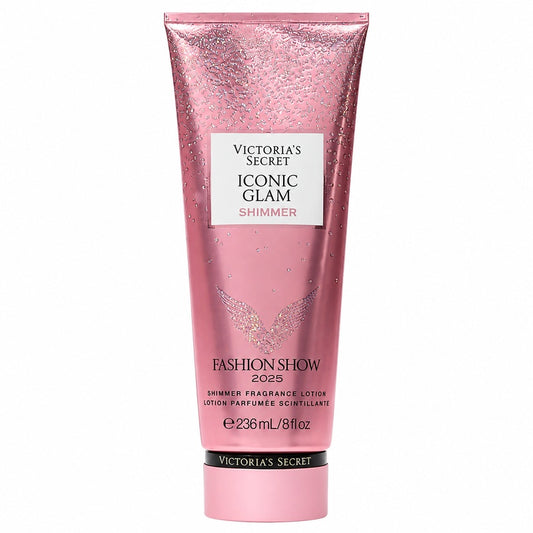 Victoria's Secret Iconic Glam Shimmer Fragrance Lotion 236ml tube on white