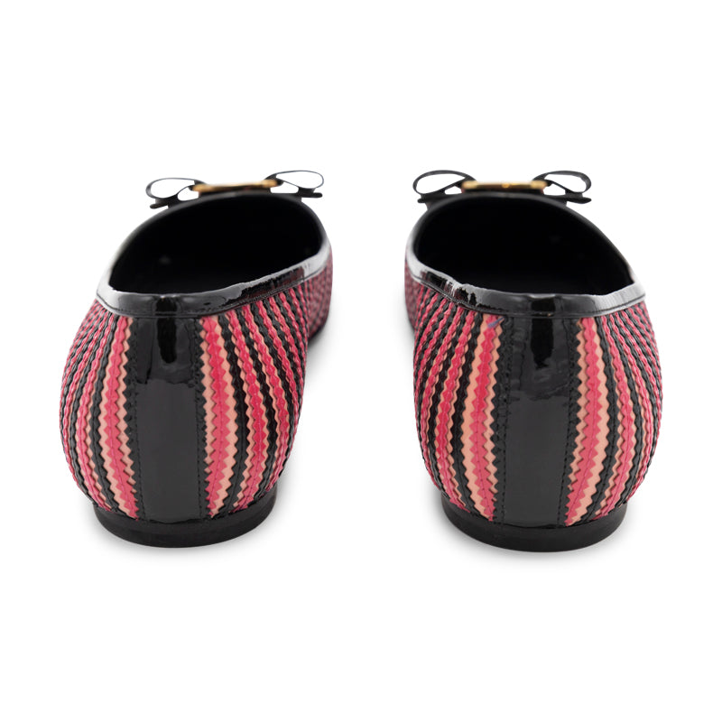 Salvatore Ferragamo Leather Varina Pink Ballet Flat Shoe Women's