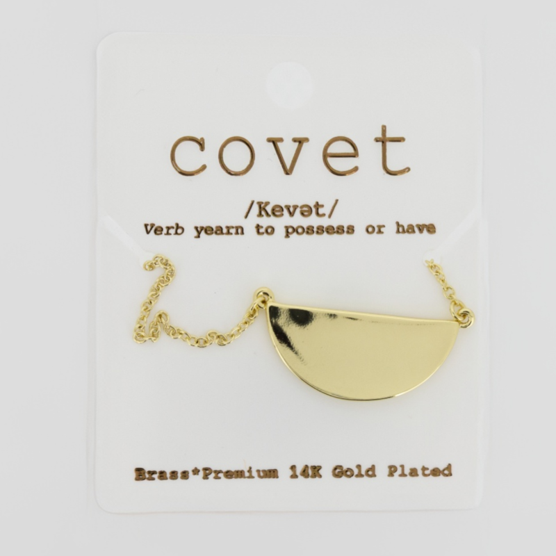 Covet Gold Half Circle Pendant DF3087G