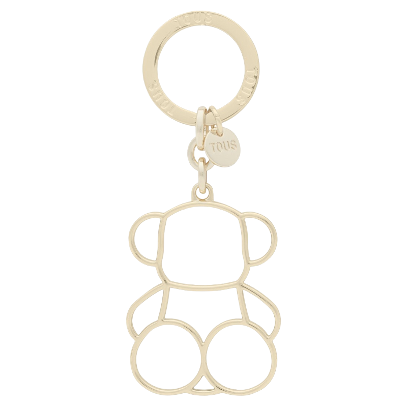 Tous Gold Bold Bear Silhouette Keychain
