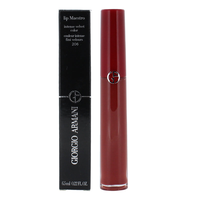 Giorgio Armani Lip Maestro Velvet Matte Nude Liquid Lipstick 206 Cedar 6.5ml