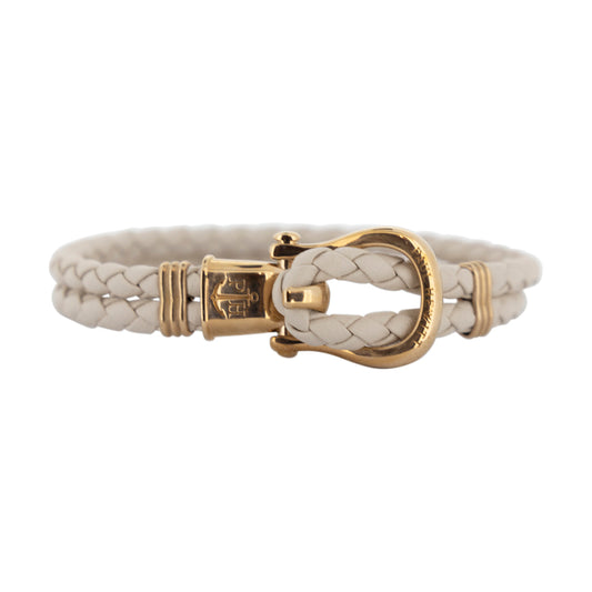 Paul Hewitt Women's Cream Leather Bracelet Small