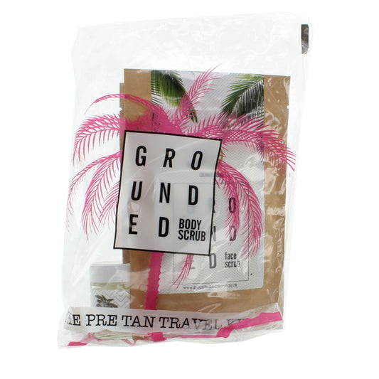 Grounded Body & Face Scrub Pre Tan Travel Kit & Lip Scrub