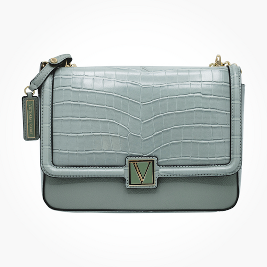 Victoria's Secret Palm Croc Green Crossbody Bag