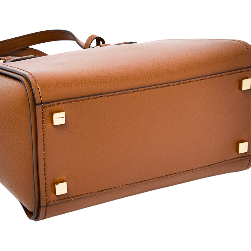 Michael Kors Taryn Leather Small Crossbody Tote Bag Brown