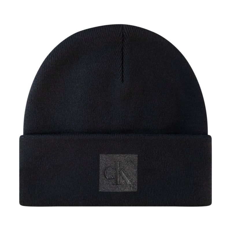 Calvin Klein Sculpted Beanie Twill Hat Black 