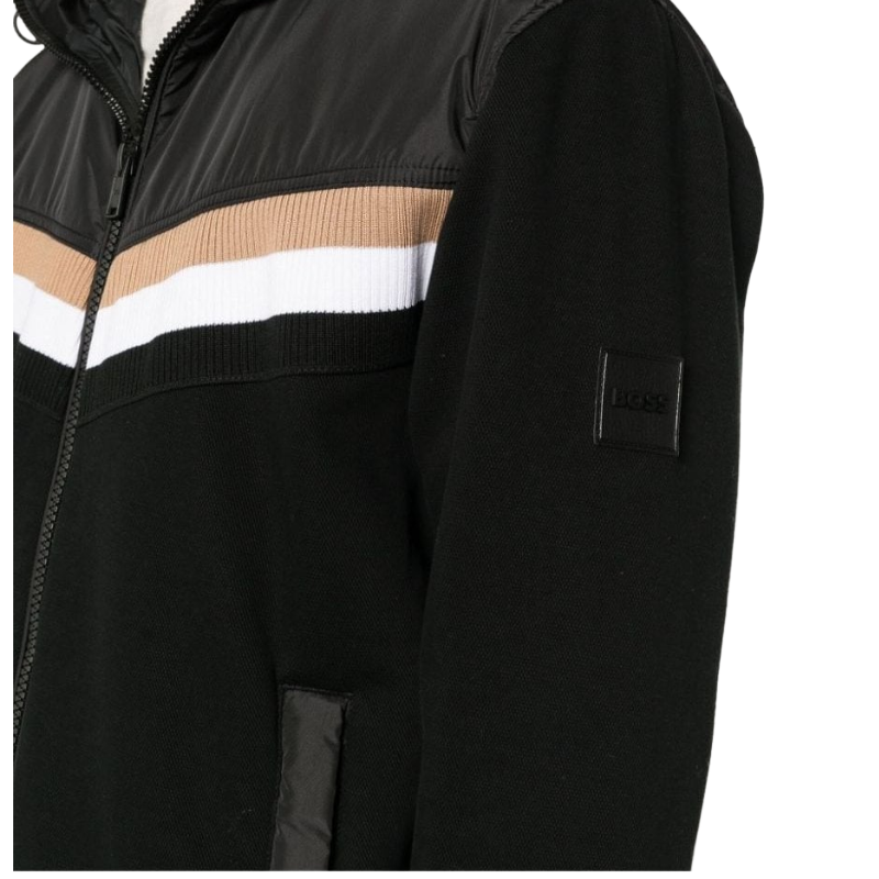 Hugo Boss Seager 116 Zip Up Hoodie Black