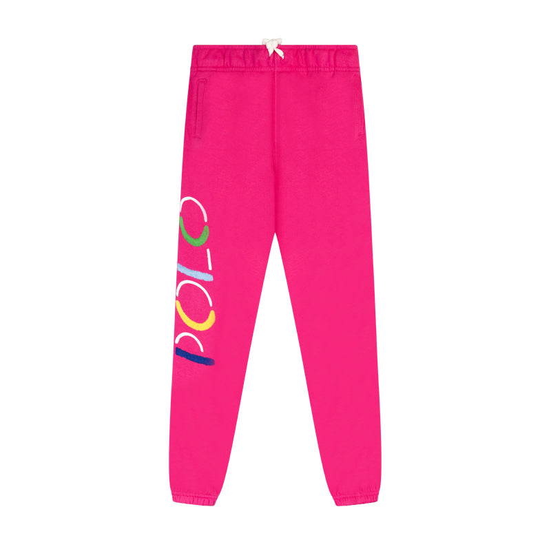 Ralph Lauren Girl's Pink Terry Joggers | Polo Logo